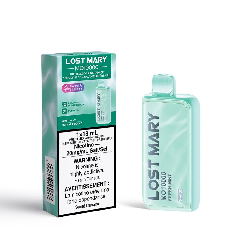 Lost Mary MO10000 - Fresh Mint Disposable Vape available on Canada online vape shop