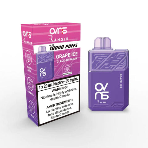 OVNS Ranger 10K - Grape Ice Disposable Vape available on Canada online vape shop