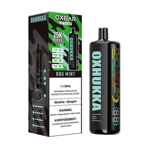 Oxbar Oxhukka - BBG Mint Disposable Vape available on Canada online vape shop