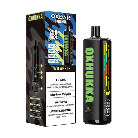 Oxbar Oxhukka - Two Apple Disposable Vape available on Canada online vape shop