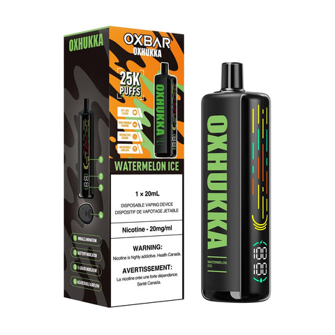 Oxbar Oxhukka - Watermelon Ice Disposable Vape available on Canada online vape shop