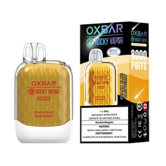 OXBAR x Rocky Vapor G8000 - Peach Blue Raspberry Disposable Vape available on Canada online vape shop