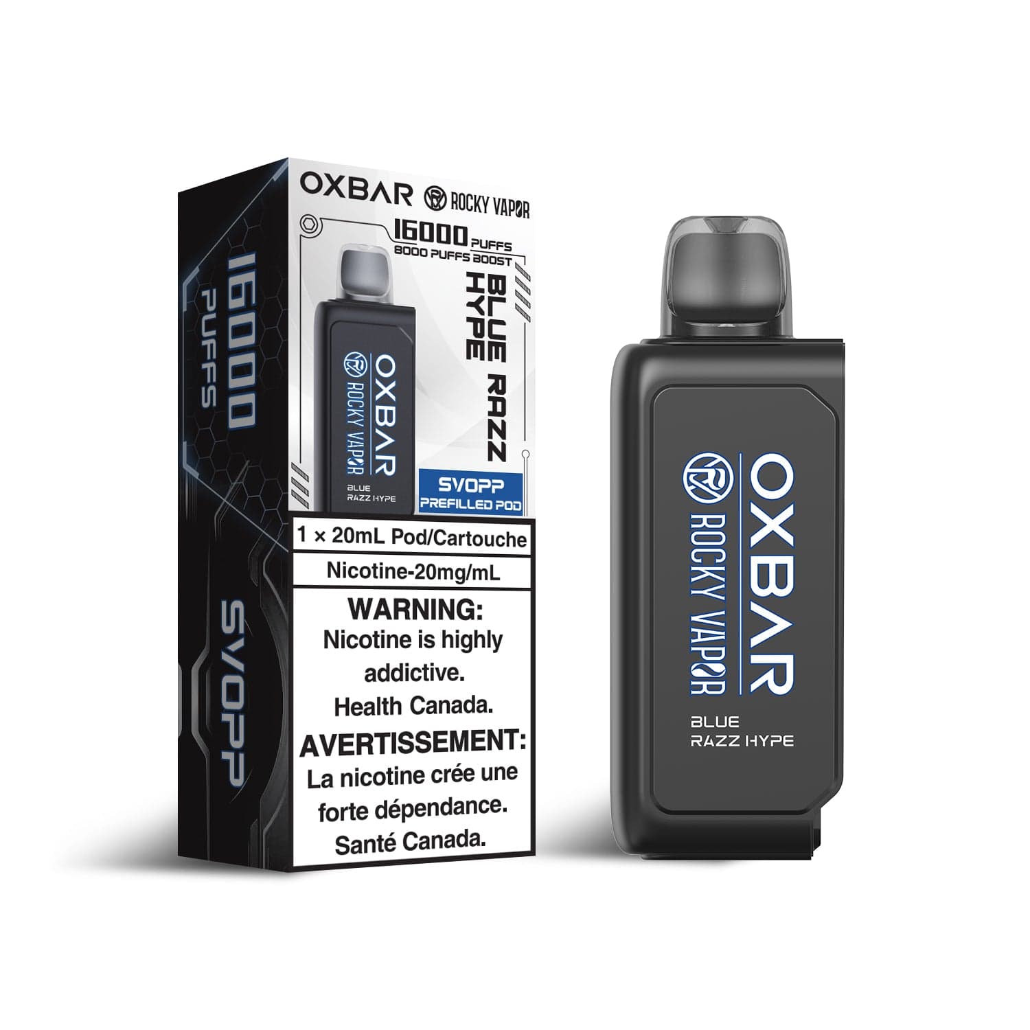 OXBAR x Rocky Vapor SVOPP Pod - Blue Razz Hype available on Canada online vape shop