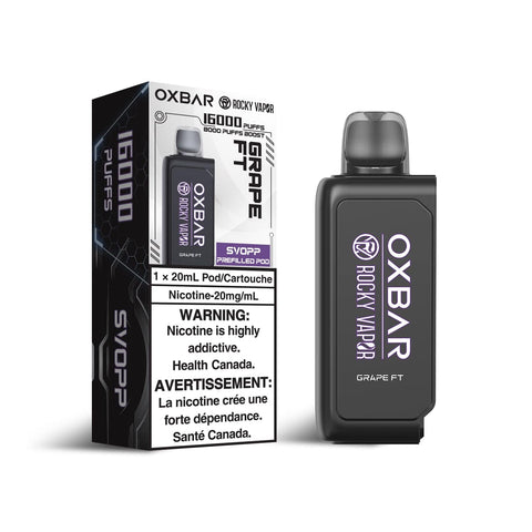 OXBAR x Rocky Vapor SVOPP Pod - Grape FT available on Canada online vape shop