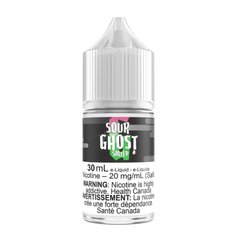 bottle of 30ml Sour Ghost Original Nic Salt Vape Juice available on Canada at dragon vape
