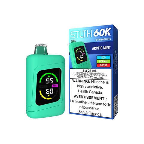 STLTH 60K - Arctic Mint Disposable Vape available on Canada online vape shop