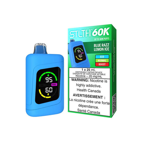 STLTH 60K - Blue Razz Lemon Ice Disposable Vape available on Canada online vape shop