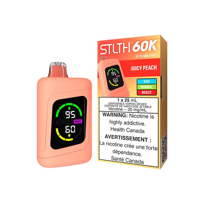 STLTH 60K - Juicy Peach Disposable Vape available on Canada online vape shop