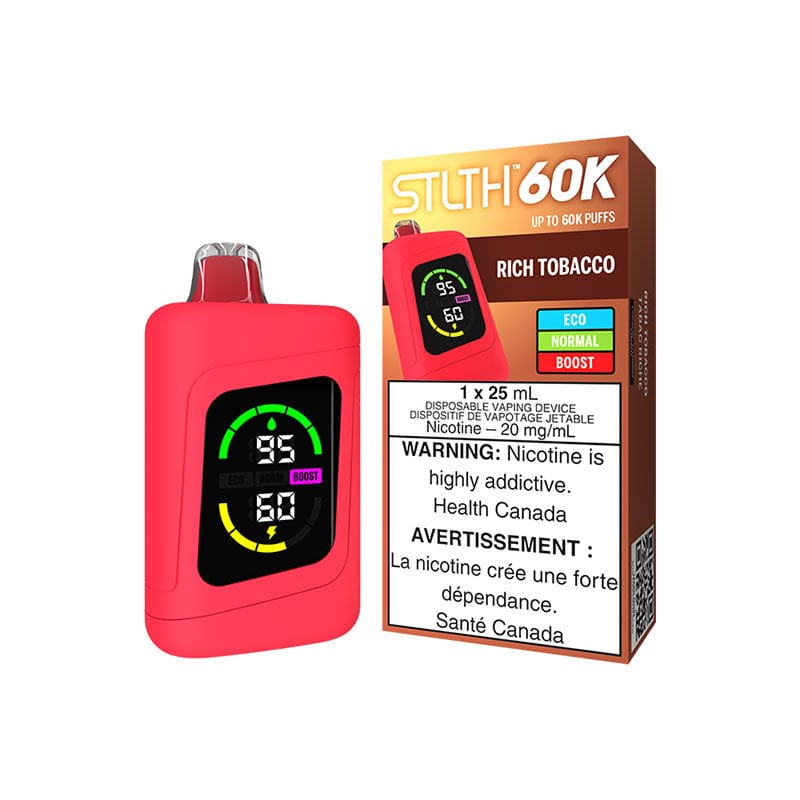 STLTH 60K - Rich Tobacco Disposable Vape available on Canada online vape shop