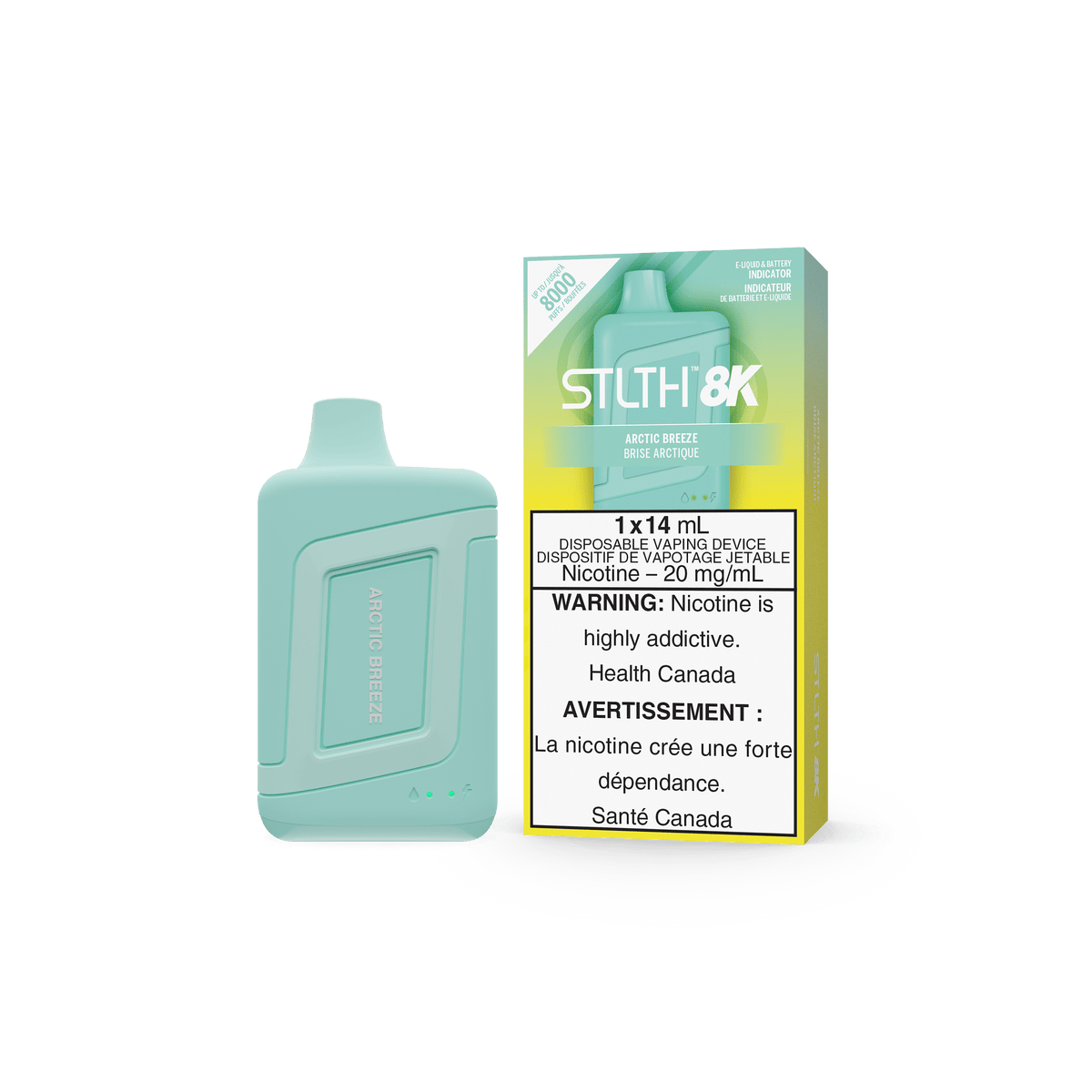 STLTH 8K - Arctic Breeze Disposable Vape available on Canada online vape shop