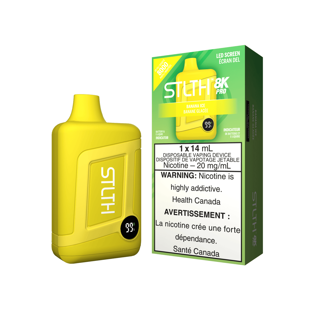 STLTH 8K Pro - Banana Ice Disposable Vape available on Canada online vape shop