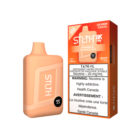 STLTH 8K Pro - Peach Mango Ice Disposable Vape available on Canada online vape shop