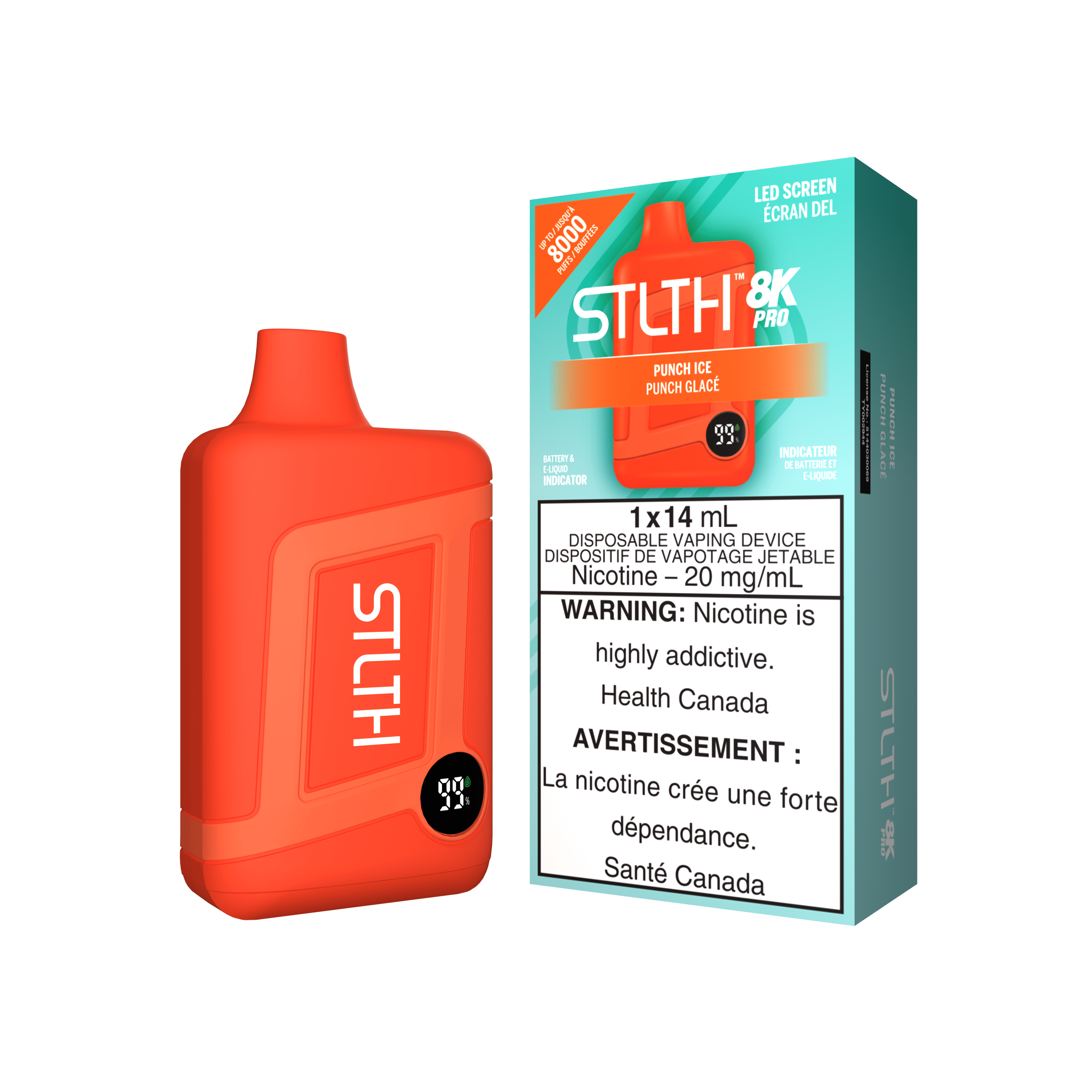 STLTH 8K Pro - Punch Ice Disposable Vape available on Canada online vape shop