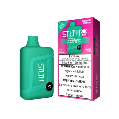 STLTH 8K Pro - Watermelon Lime Ice Disposable Vape available on Canada online vape shop