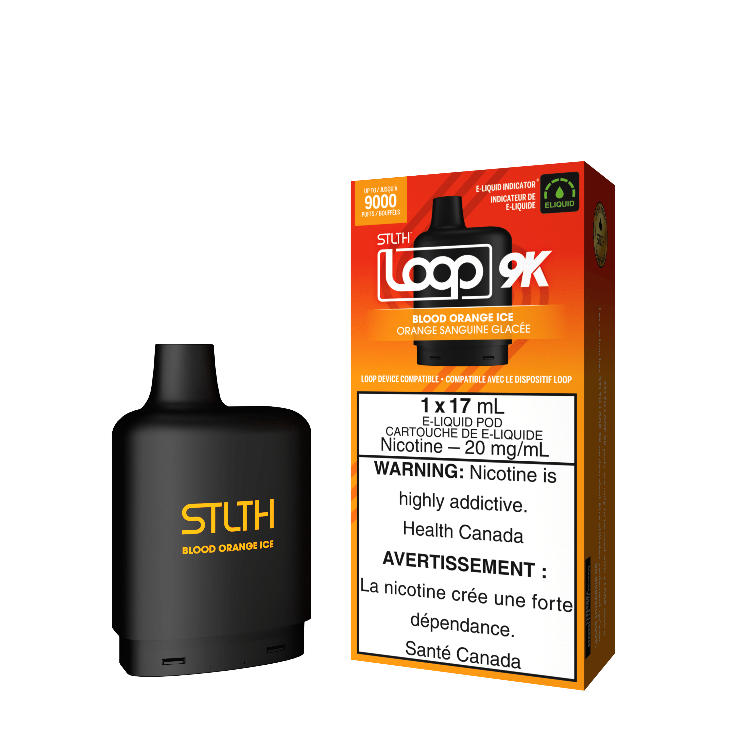 STLTH Loop 9K Pod - Blood Orange Ice available on Canada online vape shop