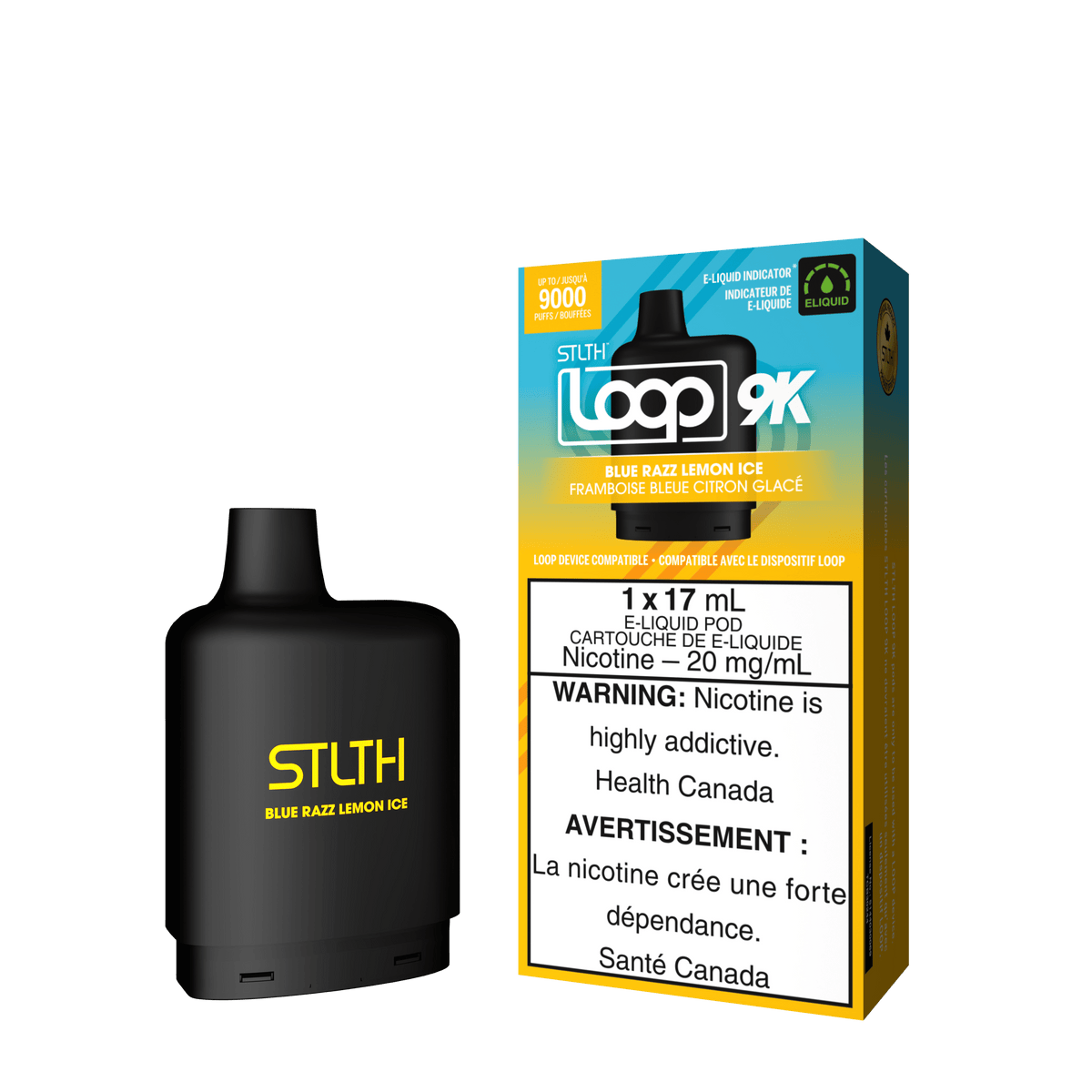 STLTH Loop 9K Pod - Blue Razz Lemon Ice available on Canada online vape shop