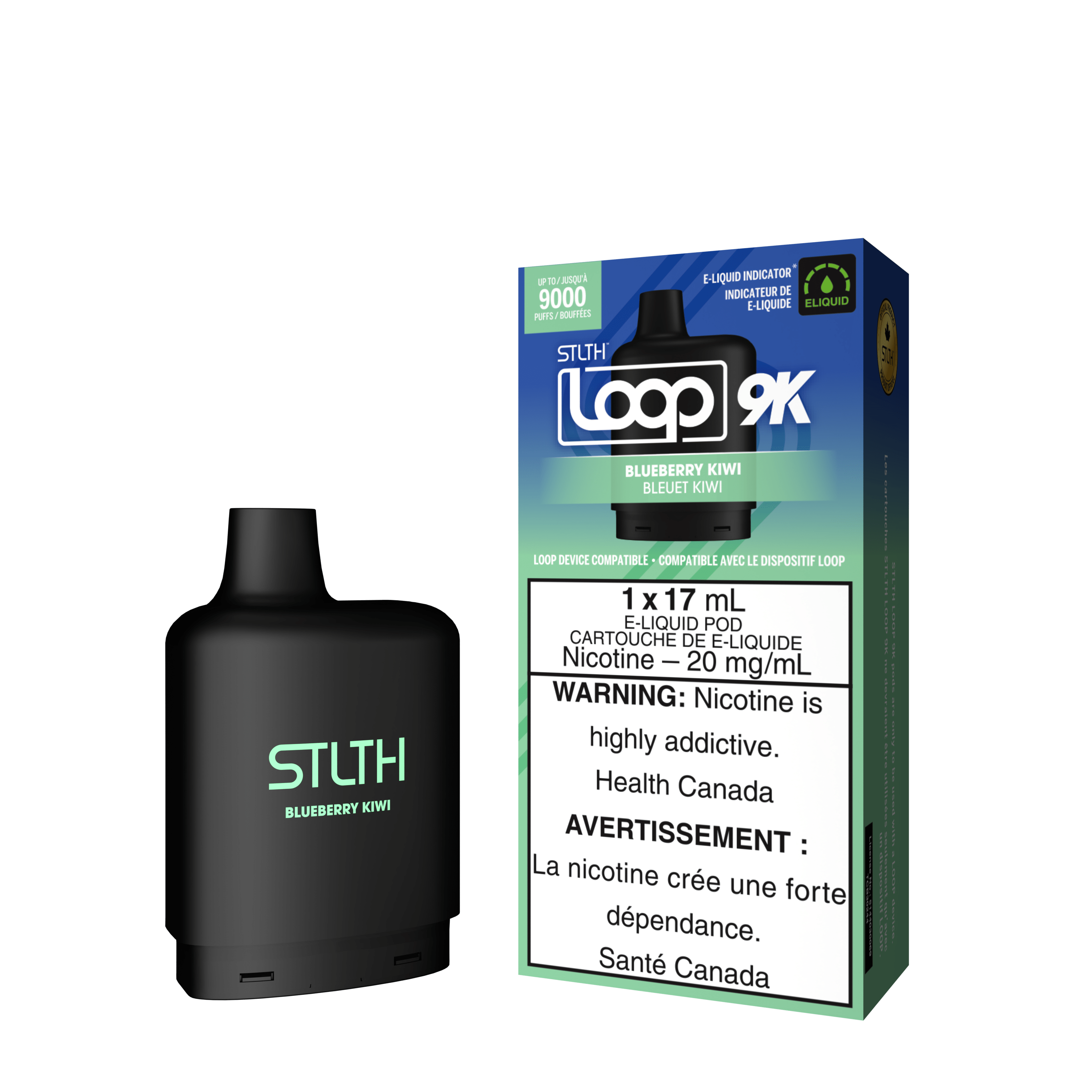 STLTH Loop 9K Pod - Blueberry Kiwi available on Canada online vape shop