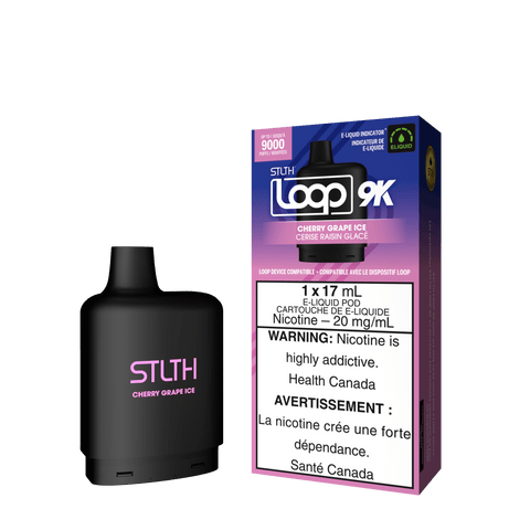 STLTH Loop 9K Pod - Cherry Grape Ice available on Canada online vape shop