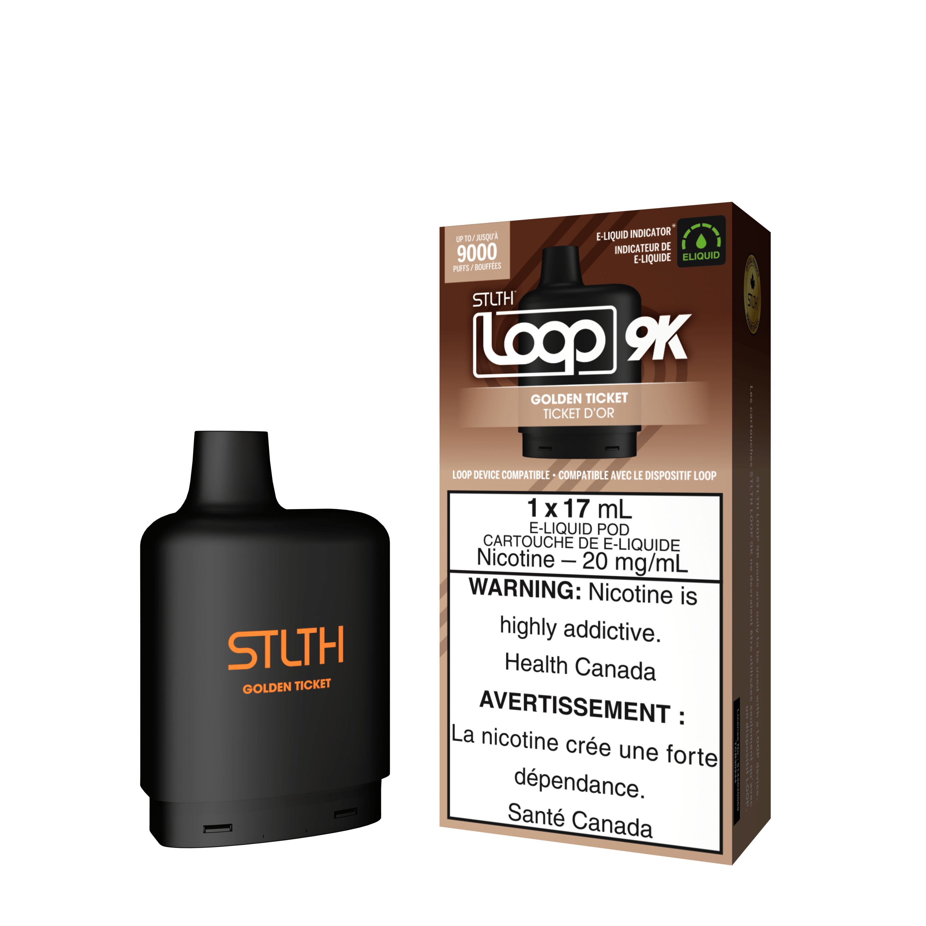 STLTH Loop 9K Pod - Golden Ticket available on Canada online vape shop