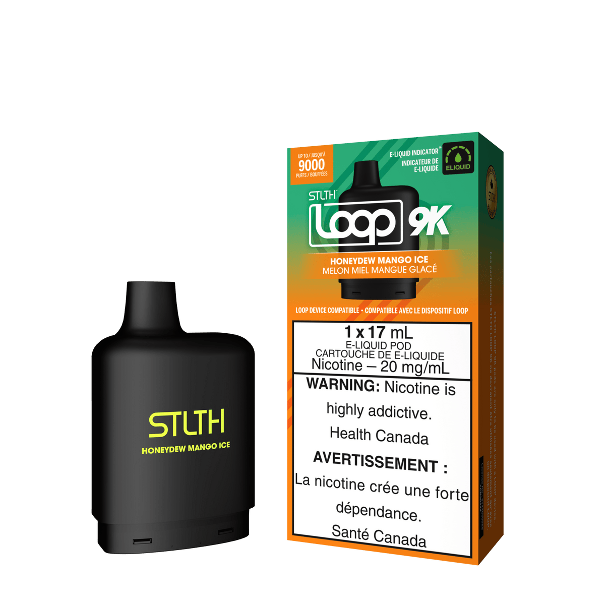 STLTH Loop 9K Pod - Honeydew Mango Ice available on Canada online vape shop