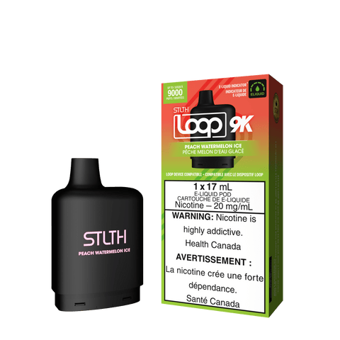 STLTH Loop 9K Pod - Peach Watermelon Ice available on Canada online vape shop