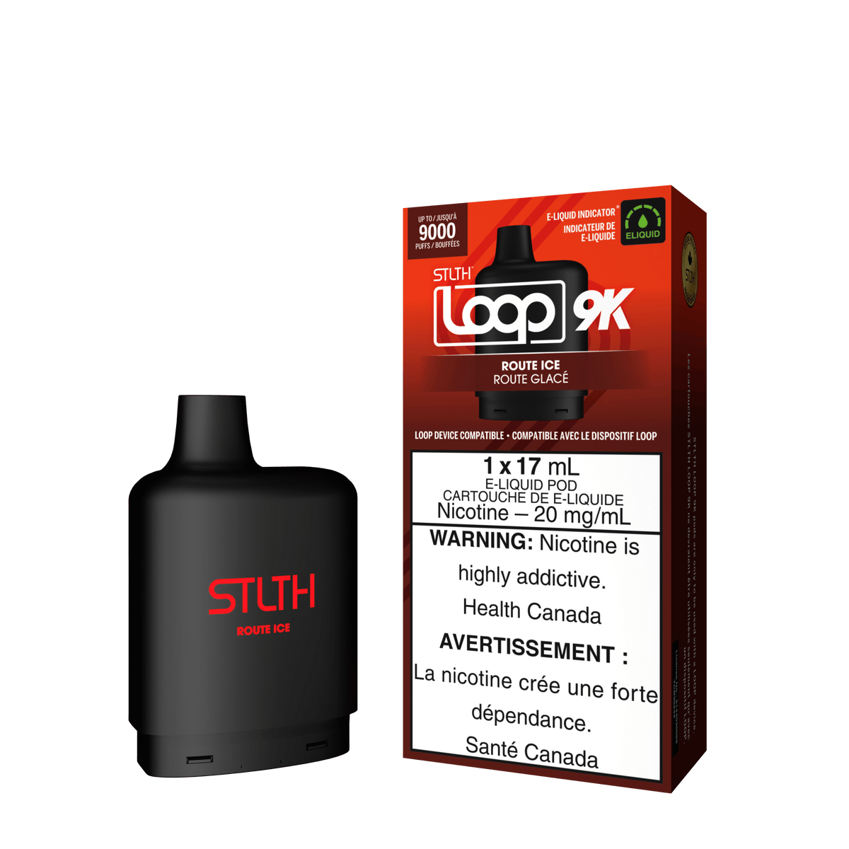 STLTH Loop 9K Pod - Route Ice available on Canada online vape shop