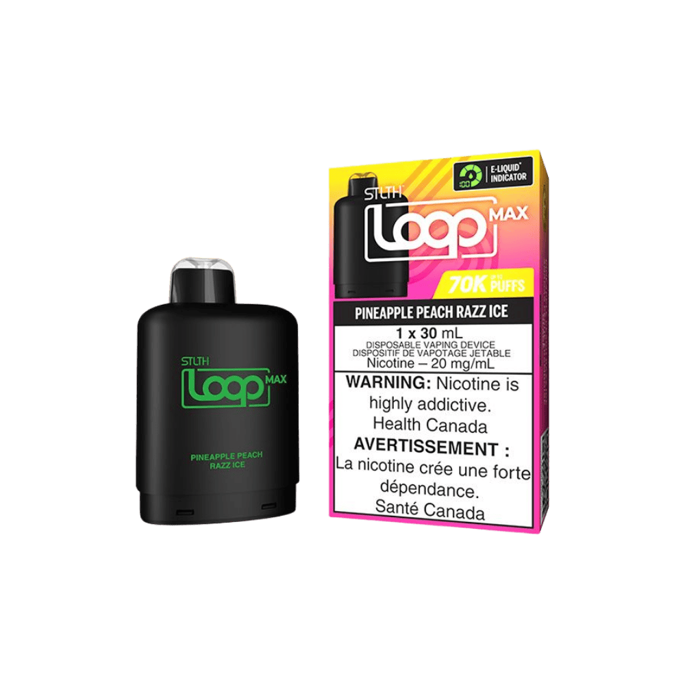 STLTH Loop Max 70K Pod - Pineapple Peach Razz Ice available on Canada online vape shop