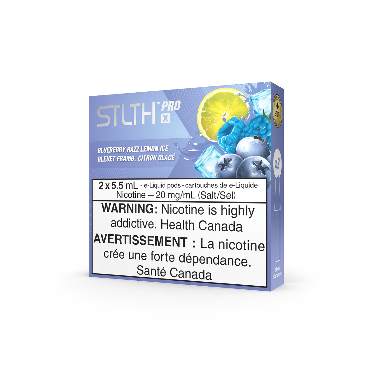 STLTH Pro X - Blueberry Razz Lemon Ice Vape Pod available on Canada online vape shop