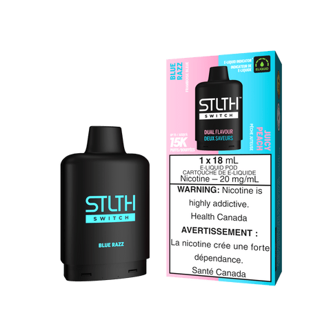 STLTH Switch Pod - Blue Razz + Juicy Peach available on Canada online vape shop