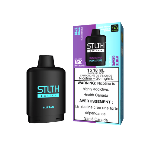 STLTH Switch Pod - Blue Razz + White Grape available on Canada online vape shop