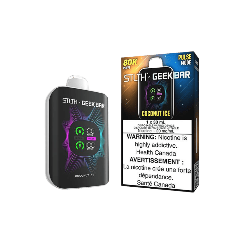 STLTH X Geek Bar 80K - Coconut Ice Disposable Vape available on Canada online vape shop