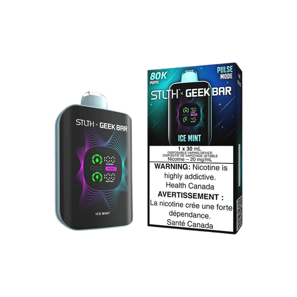 STLTH X Geek Bar 80K - Ice Mint Disposable Vape available on Canada online vape shop
