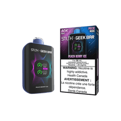 STLTH X Geek Bar 80K - Peach Berry Ice Disposable Vape available on Canada online vape shop