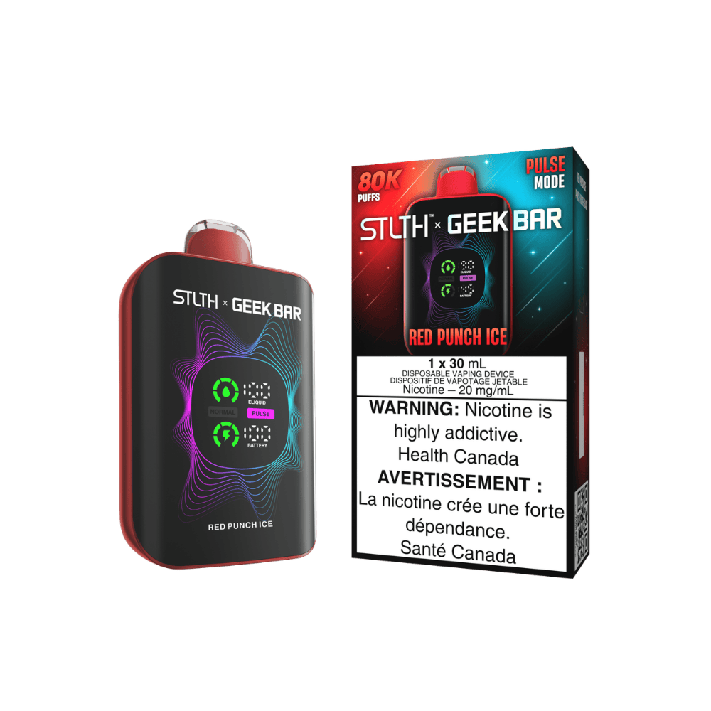 STLTH X Geek Bar 80K - Red Punch Ice Disposable Vape available on Canada online vape shop