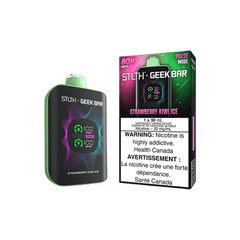 STLTH X Geek Bar 80K - Strawberry Kiwi Ice Disposable Vape available on Canada online vape shop