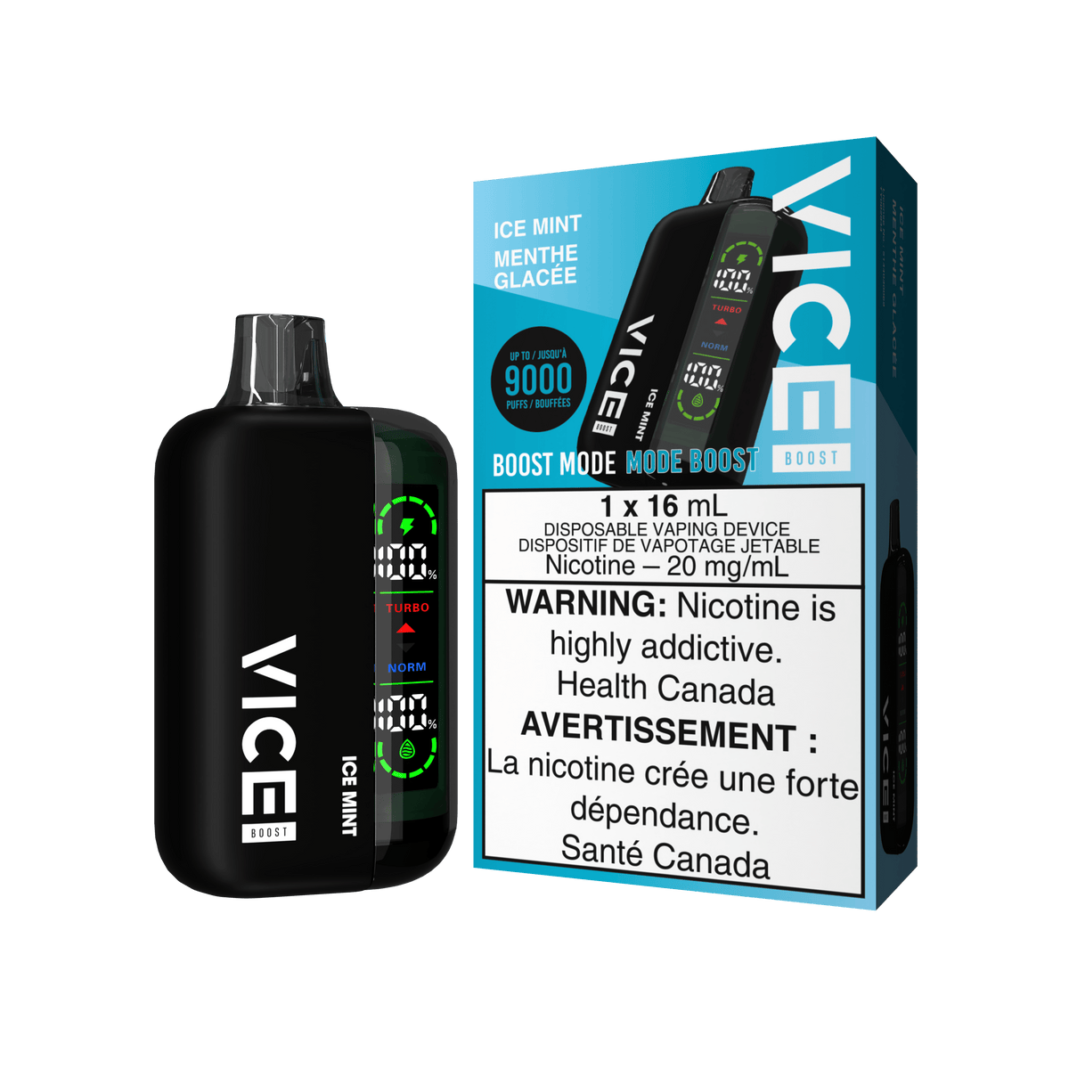 Vice Boost - Ice Mint Disposable Vape available on Canada online vape shop