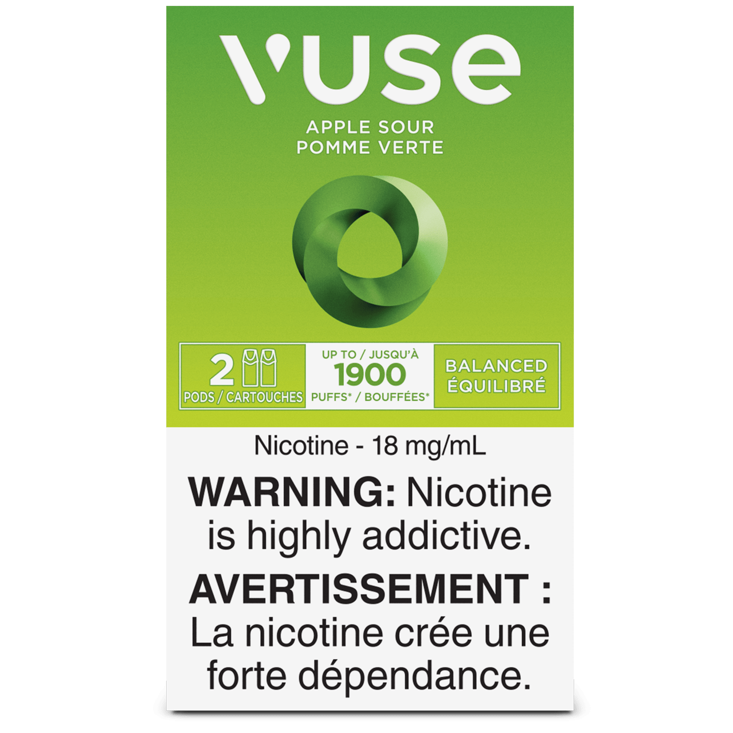 Vuse - Apple Sour Vape Pod available on Canada online vape shop