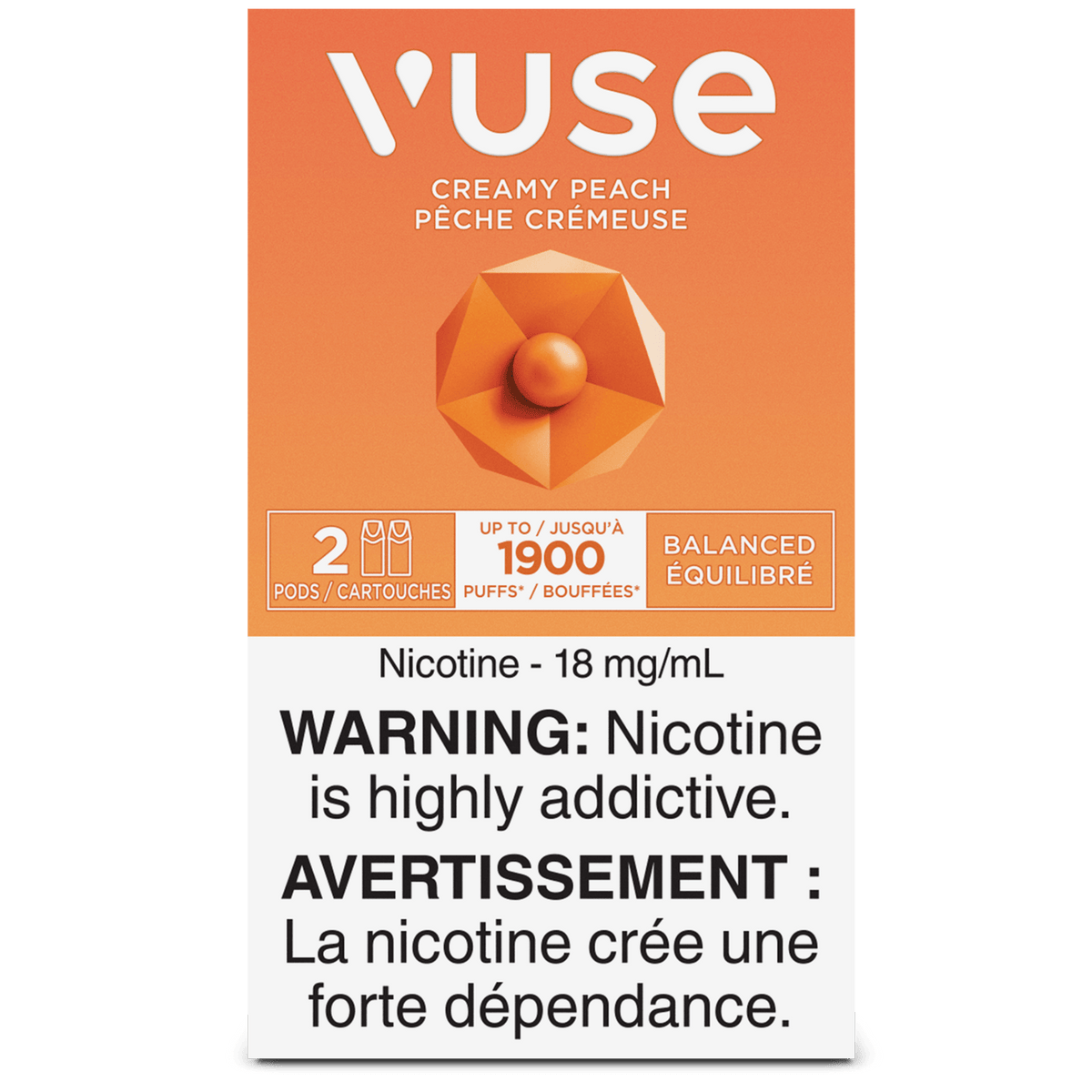 Vuse - Creamy Peach Vape Pod available on Canada online vape shop