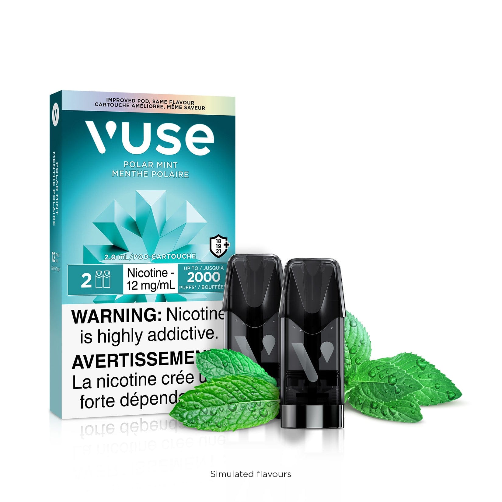 Vuse Polar Mint Pods | 2-Pack 1.9mL Icy Menthol Replacement Pods DRAGON VAPE Vuse Polar Mint Pods | 2-Pack 1.9mL Icy Menthol Replacement Pods DRAGON VAPE