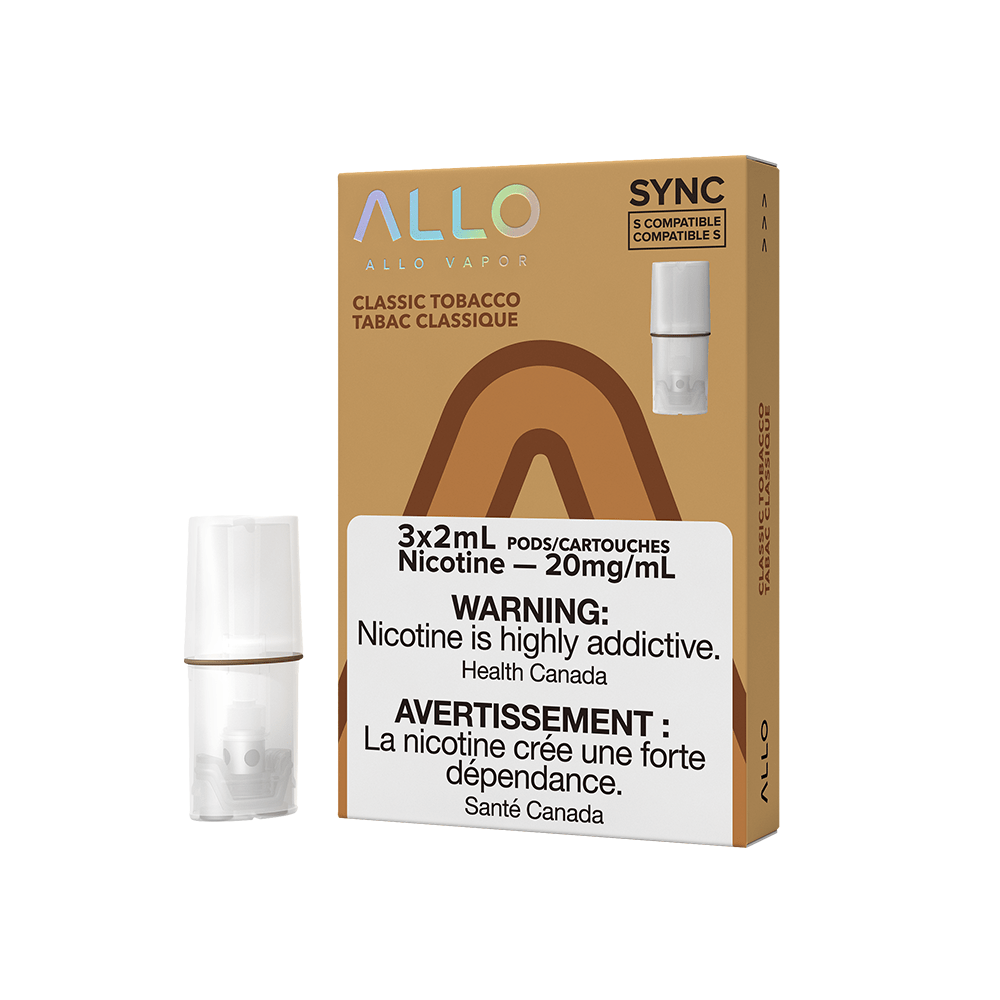 Allo Sync Pods - Classic Tobacco 20mg (3/PK) available on Canada online vape shop