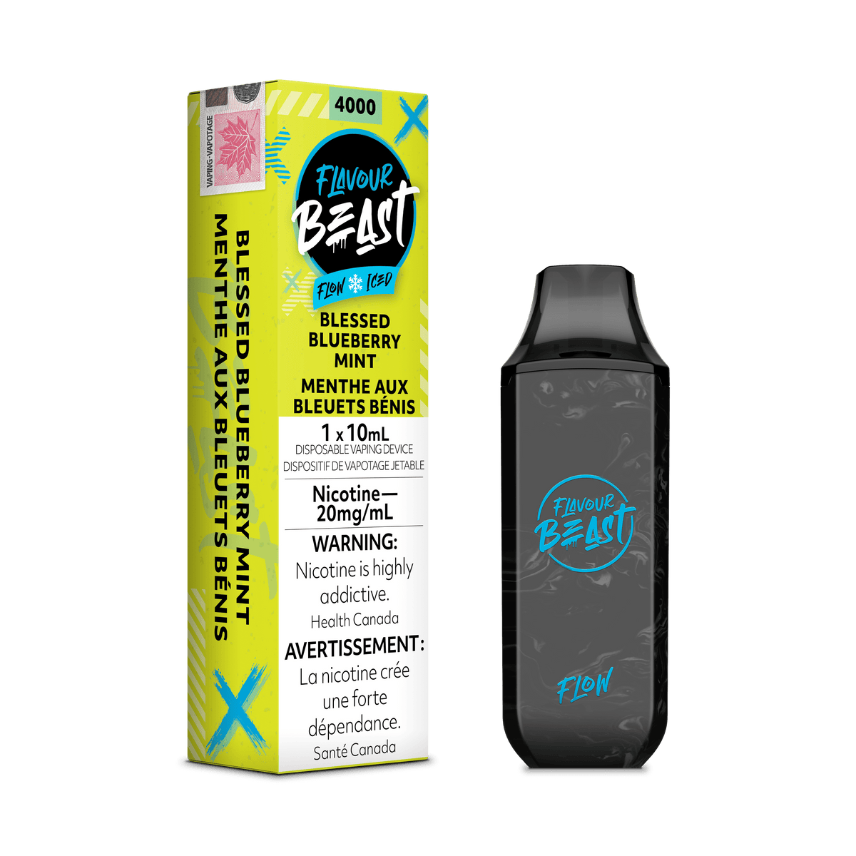 Flavour Beast Flow Disposable Vape - Blessed Blueberry Mint Iced available on Canada online vape shop