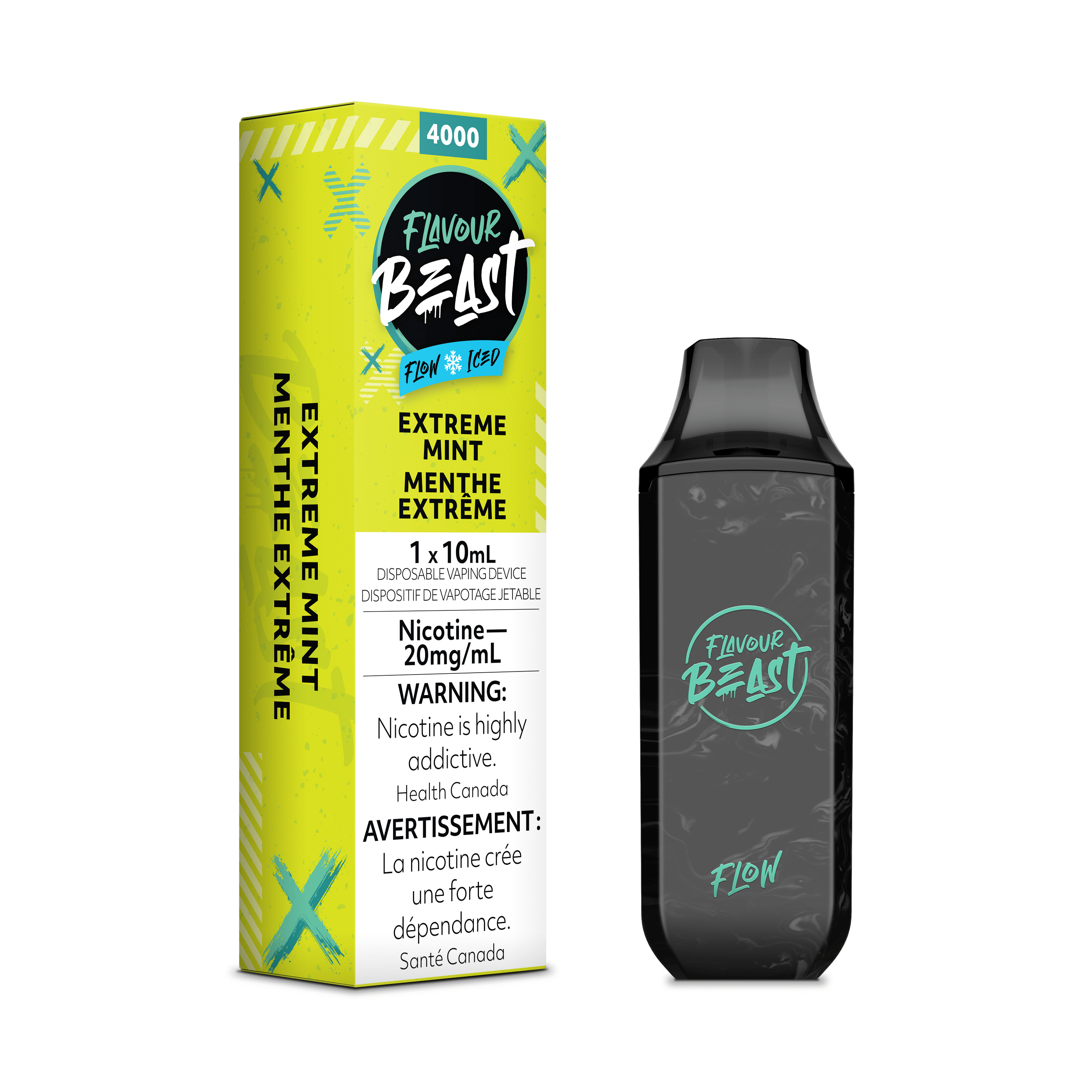 Flavour Beast Flow Disposable Vape - Extreme Mint Iced available on Canada online vape shop