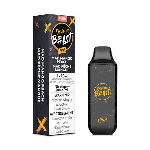 Flavour Beast Flow Disposable Vape - Mad Mango Peach available on Canada online vape shop