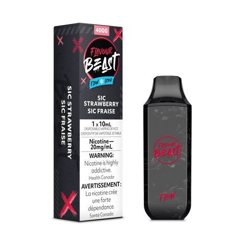 Flavour Beast Flow Disposable Vape - Sic Strawberry Iced available on Canada online vape shop