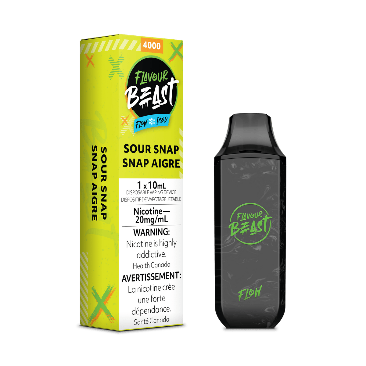 Flavour Beast Flow Disposable Vape - Slammin' STS (Sour Snap Iced) available on Canada online vape shop