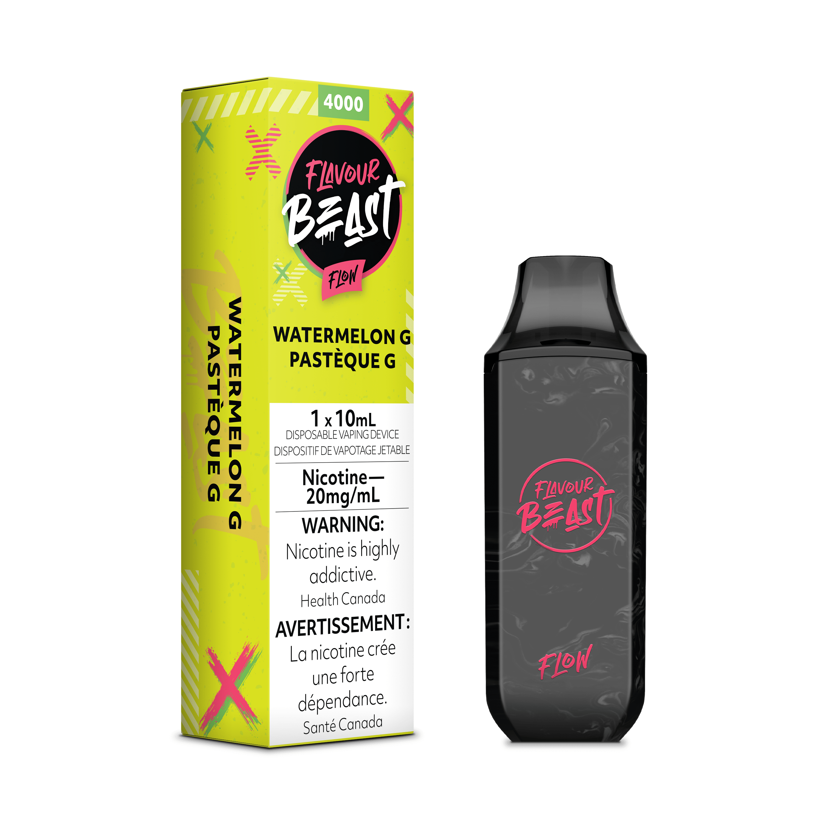 Flavour Beast Flow Disposable Vape - Watermelon G available on Canada online vape shop