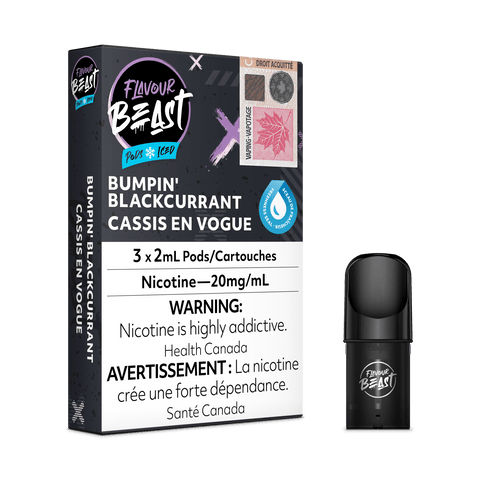 Flavour Beast Vape Pod - Bumpin' Blackcurrant Iced available on Canada online vape shop
