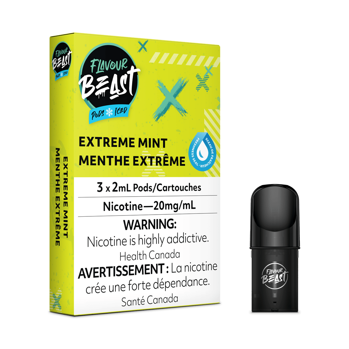 Flavour Beast Extreme Mint Iced Pods | S-Compatible | 3-Pack DRAGON VAPE Flavour Beast Extreme Mint Iced Pods | S-Compatible | 3-Pack DRAGON VAPE