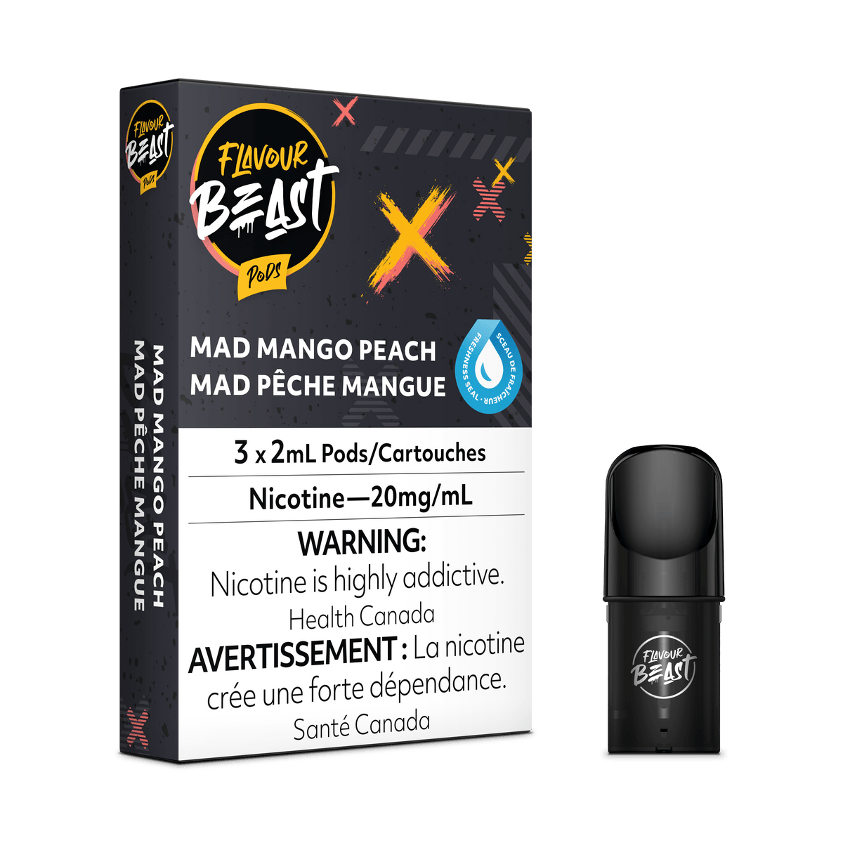 Flavour Beast Vape Pod - Mad Mango Peach available on Canada online vape shop