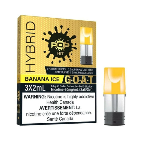 POP Pods Hybrid (G.O.A.T Series) - Banana Ice available on Canada online vape shop